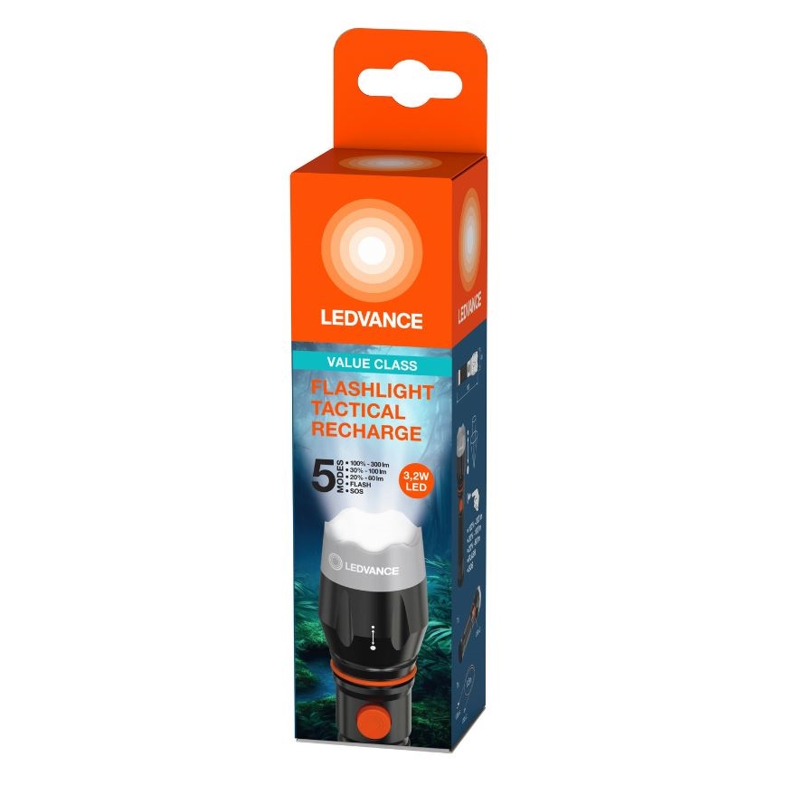 Ledvance - LED Акумулаторно фенерче FLASHLIGHT LED/3,2W/5V 1500mAh