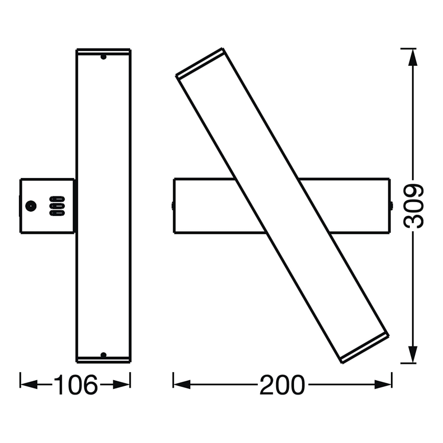 Ledvance - LED Димируем аплик SMART+ CROSS 2xLED/6W/230V 3000-6500K Wi-Fi