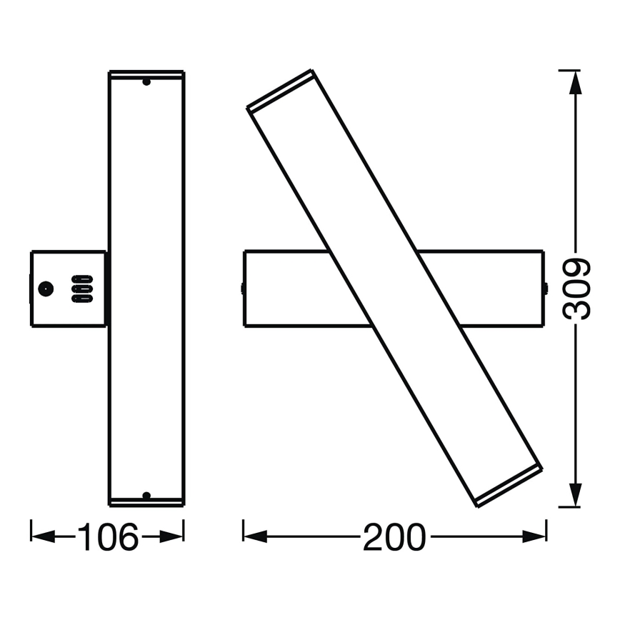 Ledvance - LED Димируем аплик SMART+ CROSS 2xLED/6W/230V 3000-6500K Wi-Fi