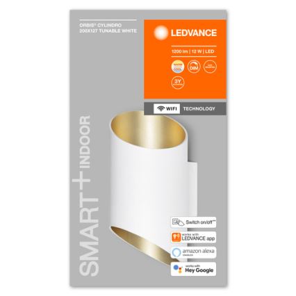 Ledvance - LED Димируем аплик SMART+ CYLINDRO LED/12W/230V 3000-6500K Wi-Fi бял