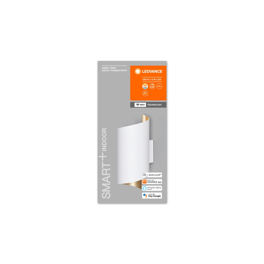 Ledvance - LED Димируем аплик SMART+ TWIST LED/12W/230V 3000-6500K Wi-Fi бял