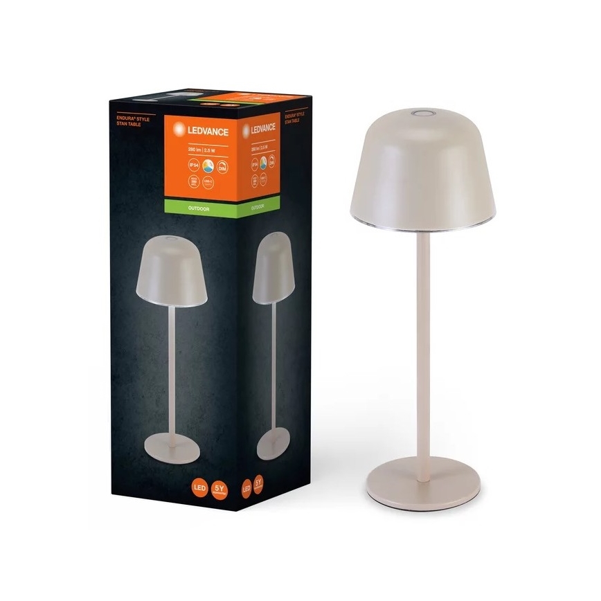 Ledvance - LED Димируем екстериорен rechargeable лампа TABLE LED/2,5W/5V IP54 бежов