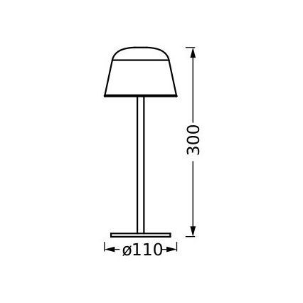 Ledvance - LED Димируем екстериорен rechargeable лампа TABLE LED/2,5W/5V IP54 бежов