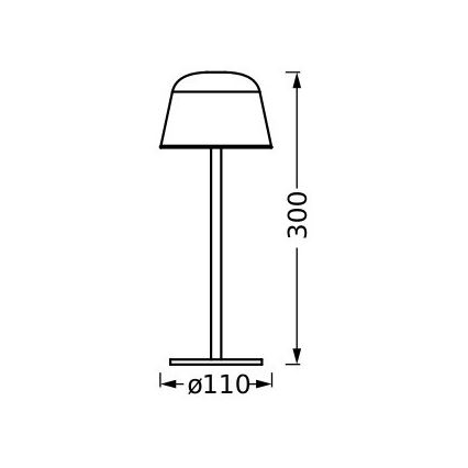 Ledvance - LED Димируем екстериорен rechargeable лампа TABLE LED/2,5W/5V IP54 червен
