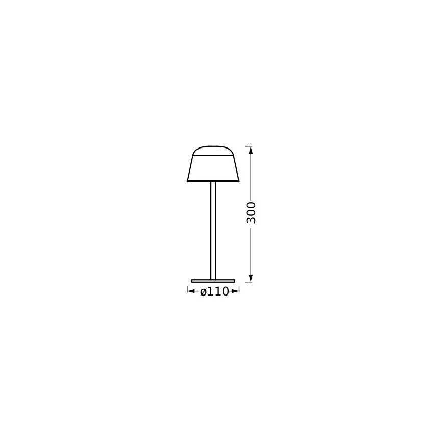 Ledvance - LED Димируем екстериорен rechargeable лампа TABLE LED/2,5W/5V IP54 червен