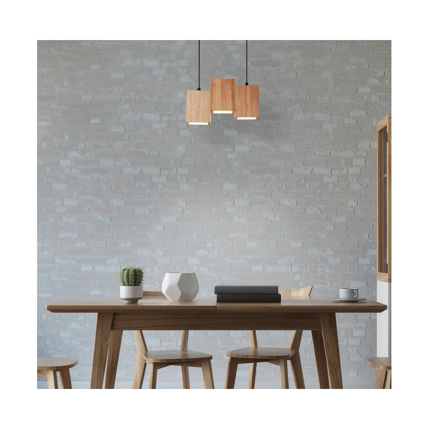 Ledvance - LED Димируем пендел DECOR WOOD 3xLED/7W/230V Wi-Fi