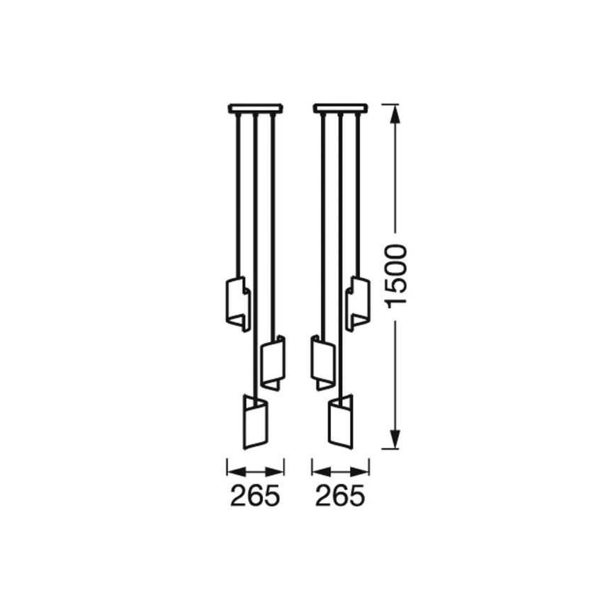 Ledvance - LED Димируем пендел SMART+ DECOR 3xLED/8W/230V черен Wi-Fi
