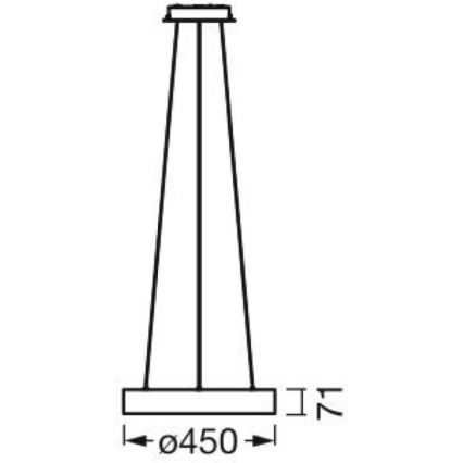 Ledvance - LED Димируем пендел SUN@HOME CIRCULAR LED/18,5W/230V Wi-Fi