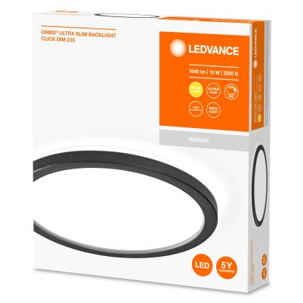 Ledvance - LED Димируем плафон ORBIS LED/15W/230V черен