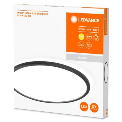 Ledvance - LED Димируем плафон ORBIS LED/22W/230V черен