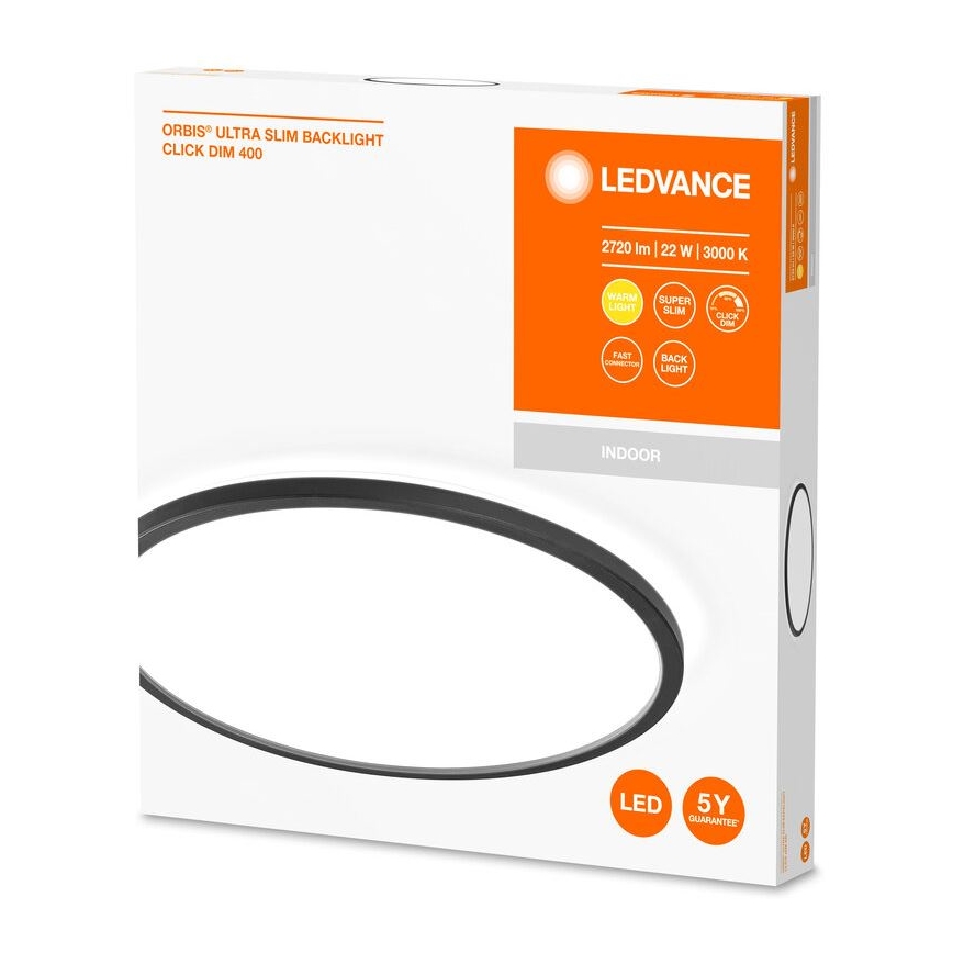 Ledvance - LED Димируем плафон ORBIS LED/22W/230V черен