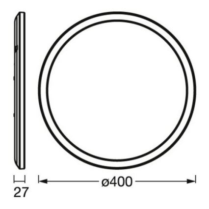 Ledvance - LED Димируем плафон ORBIS LED/22W/230V черен