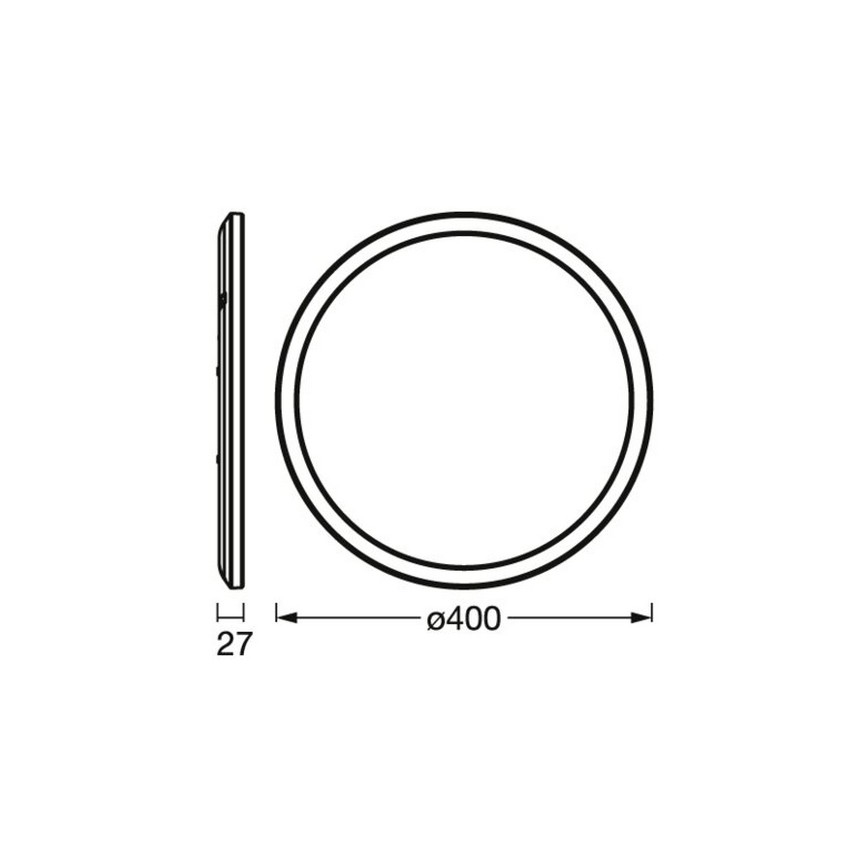 Ledvance - LED Димируем плафон ORBIS LED/22W/230V черен