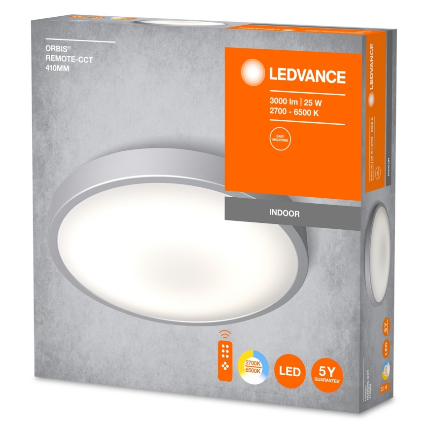 Ledvance - LED Димируем плафон ORBIS LED/25W/230V 2700-6500K + дистанционно управление