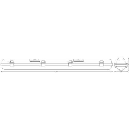 Ledvance - LED Димируема индистриална лампа SUBMARINE G13/18W/230V 2700-6500K Wi-Fi IP65