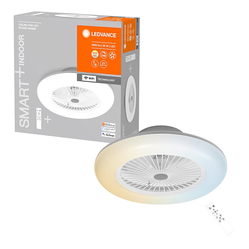 Ledvance - LED Димируема лампа с вентилатор SMART+ LED/35W/230V Wi-Fi 3000-6500K + дистанционно управление