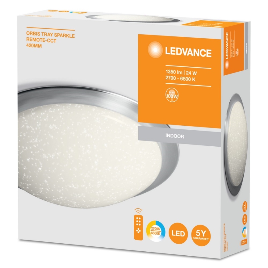 Ledvance - LED Димируема лампа SILARA LED/24W/230V + дистанционно