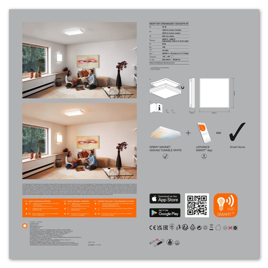 Ledvance - LED Димируема лампа SMART+ MAGNET LED/42W/230V 3000-6500K Wi-Fi