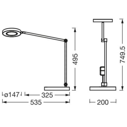 Ledvance - LED Димируема сензорна настолна лампа SUN@HOME LED/20W/230V 2200-5000K CRI 95 Wi-Fi