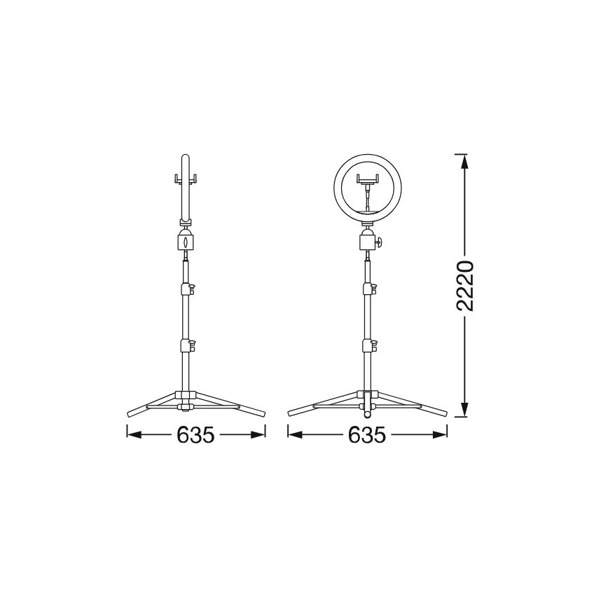 Ledvance - LED Димируем лампион със стойка и държач за влогване LED/6W/USB 3000/4000/6500K
