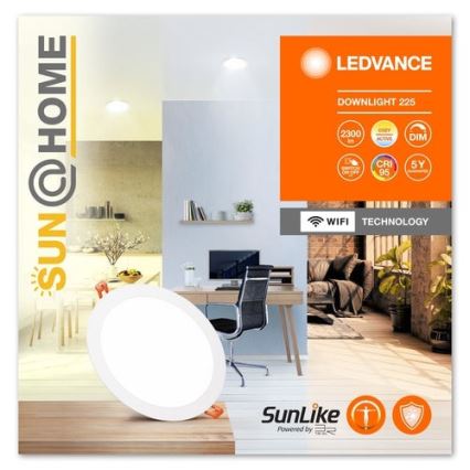 Ledvance - LED Димируема лампа за вграждане SUN@HOME LED/22W/230V 2200-5000 CRI 95 Wi-Fi