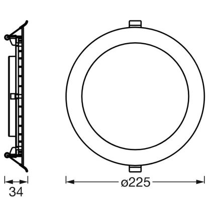 Ledvance - LED Димируема лампа за вграждане SUN@HOME LED/22W/230V 2200-5000 CRI 95 Wi-Fi