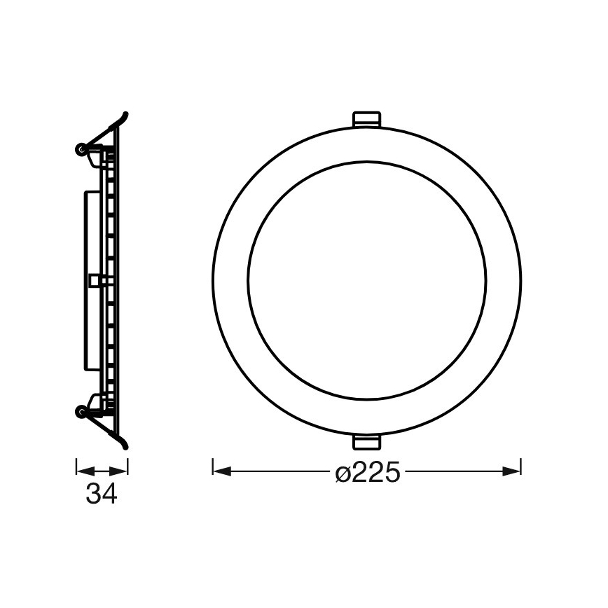 Ledvance - LED Димируема лампа за вграждане SUN@HOME LED/22W/230V 2200-5000 CRI 95 Wi-Fi
