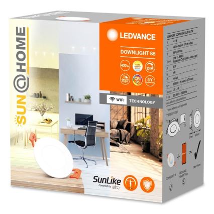 Ledvance - LED Димируема лампа за вграждане SUN@HOME LED/4,5W/230V 2200-5000К CRI 95 Wi-Fi