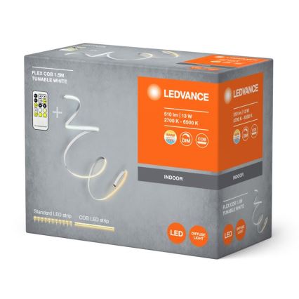 Ledvance - LED Димируема лента FLEX COB 1,5m LED/13W/230V 2700-6500K + дистанционно управление