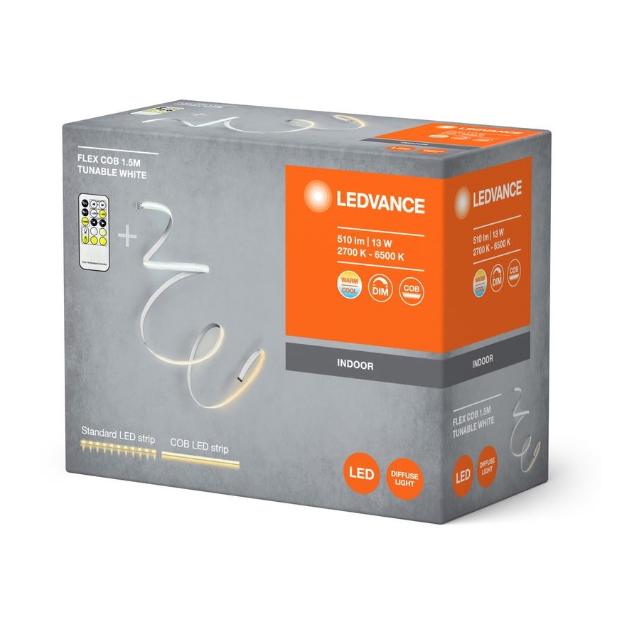Ledvance - LED Димируема лента FLEX COB 1,5m LED/13W/230V 2700-6500K + дистанционно управление