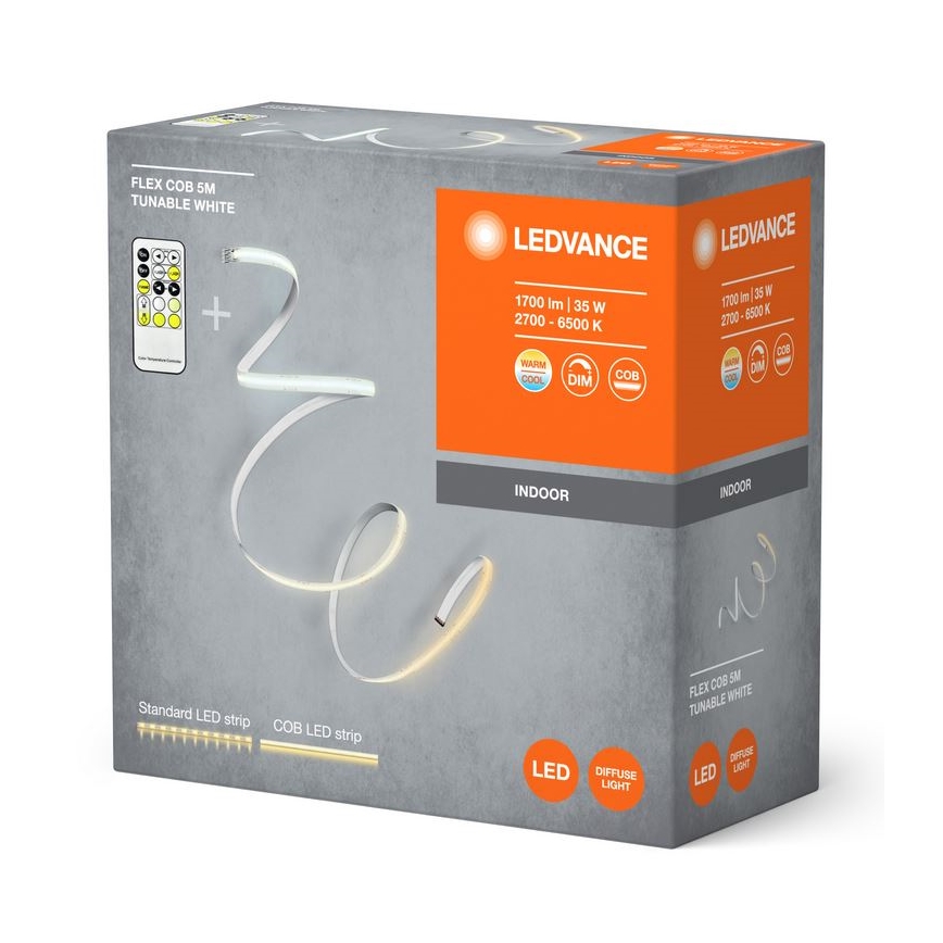 Ledvance - LED Димируема лента FLEX COB 5m LED/35W/230V 2700-6500K + дистанционно управление