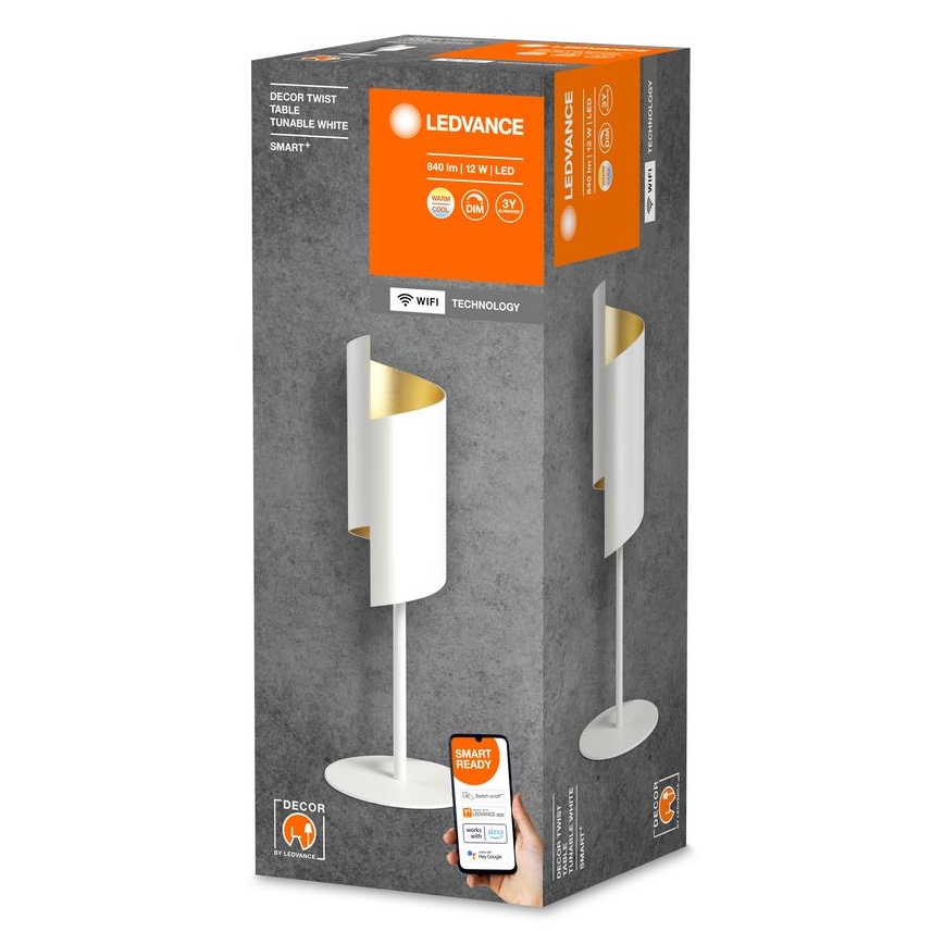 Ledvance - LED Димируема настолна лампа SMART+ DECOR TWIST LED/12W/230V 3000-6500K Wi-Fi бял
