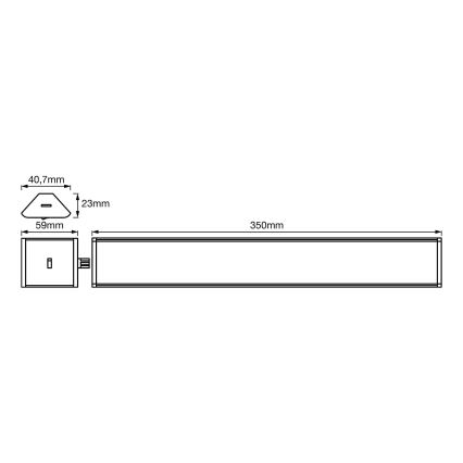 Ledvance - LED Димируема подчертааваща лампа със сензор CORNER LED/5W/230V
