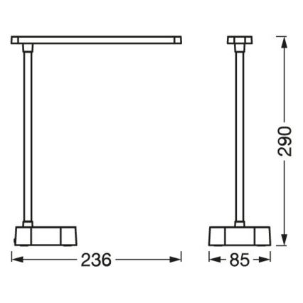 Ledvance - LED Димируема сензорна настолна лампа PANAN LED/5,2W/5V