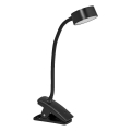 Ledvance - LED димируема сензорна настолна лампа с щипка CYLINDER LED/4,8W/5V 3000-6500K черна