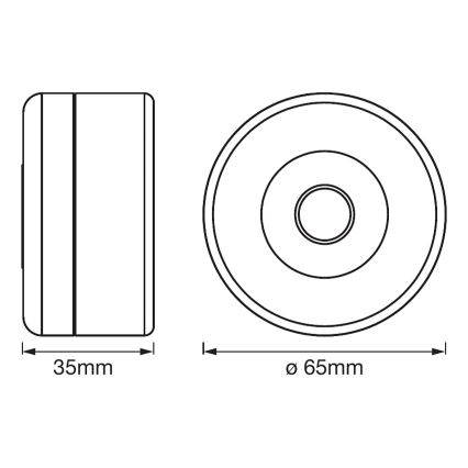 Ledvance - LED димируемо ориентировъчно осветително тяло DOT-IT LED/0,45W/5V 500 mAh