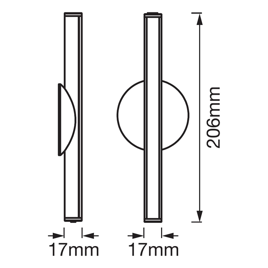 Ledvance - LED Димируемо осветление за огледало LEDSTIXX LED/2W/Li-Ion 800 mAh IP44 CRI 90