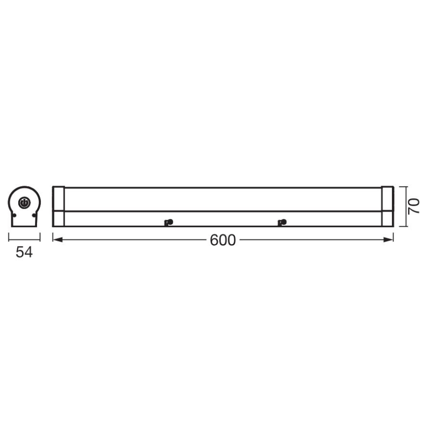 Ledvance - LED Димируемо сензорно осветление за огледало ORBIS TUBE LED/12W/230V 60 см 3000/4000K IP44