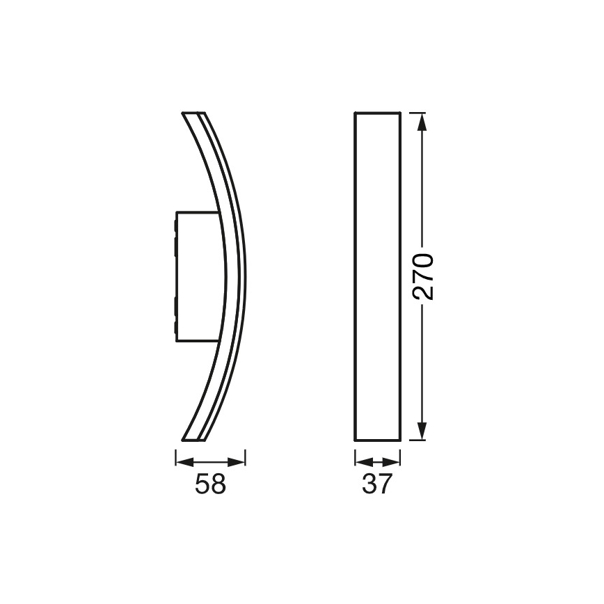 Ledvance - LED Екстериорен аплик BOW LED/7W/230V IP54
