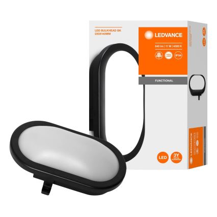 Ledvance - LED Екстериорен аплик BULKHEAD LED/11W/230V IP54 черен