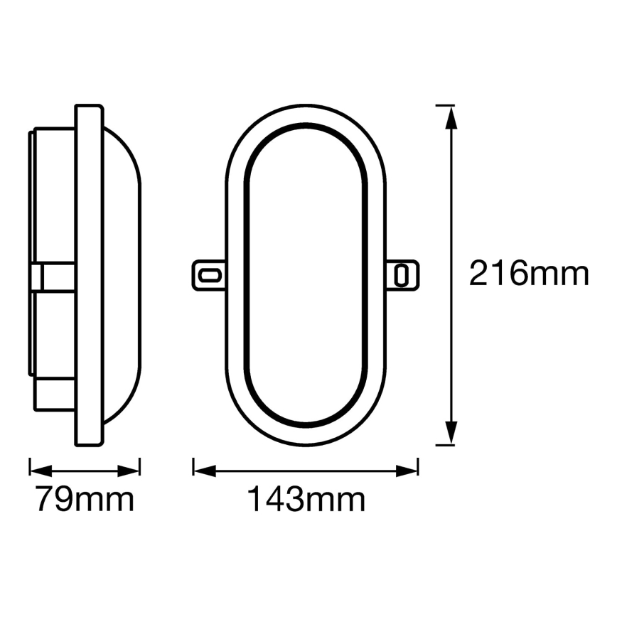 Ledvance - LED Екстериорен аплик BULKHEAD LED/11W/230V IP54 черен