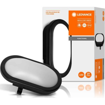 Ledvance - LED Екстериорен аплик BULKHEAD LED/6W/230V IP54 черен