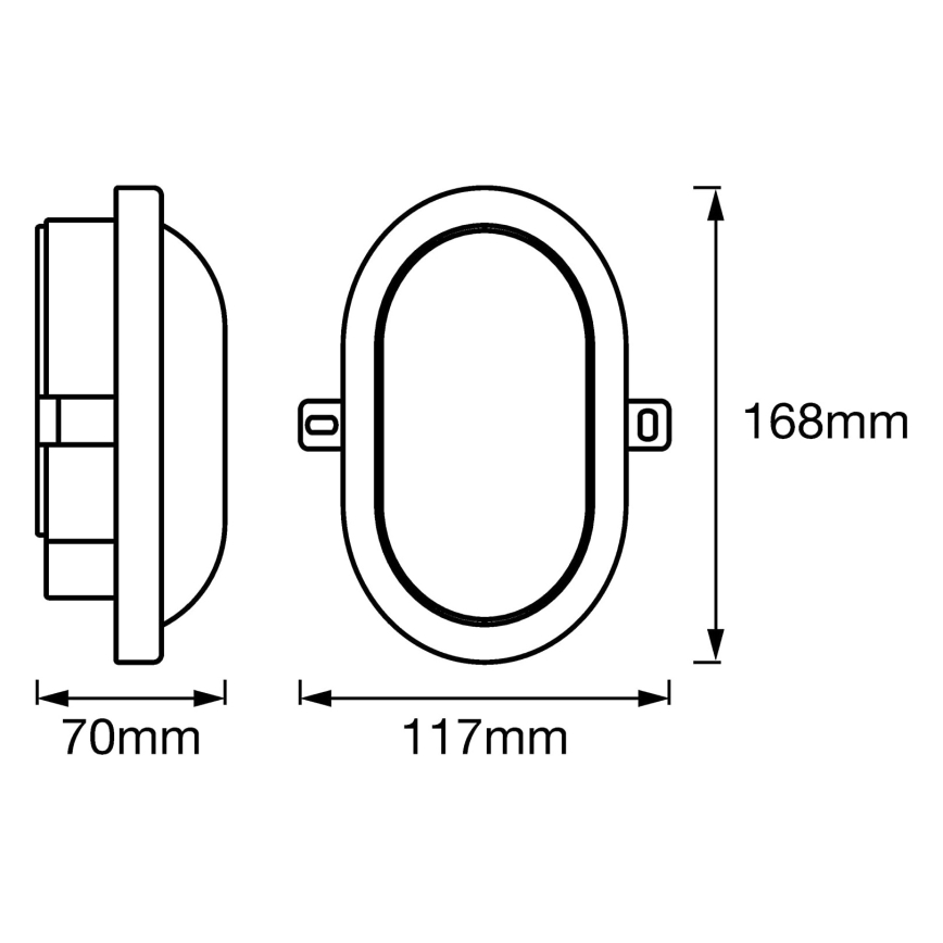 Ledvance - LED Екстериорен аплик BULKHEAD LED/6W/230V IP54 черен