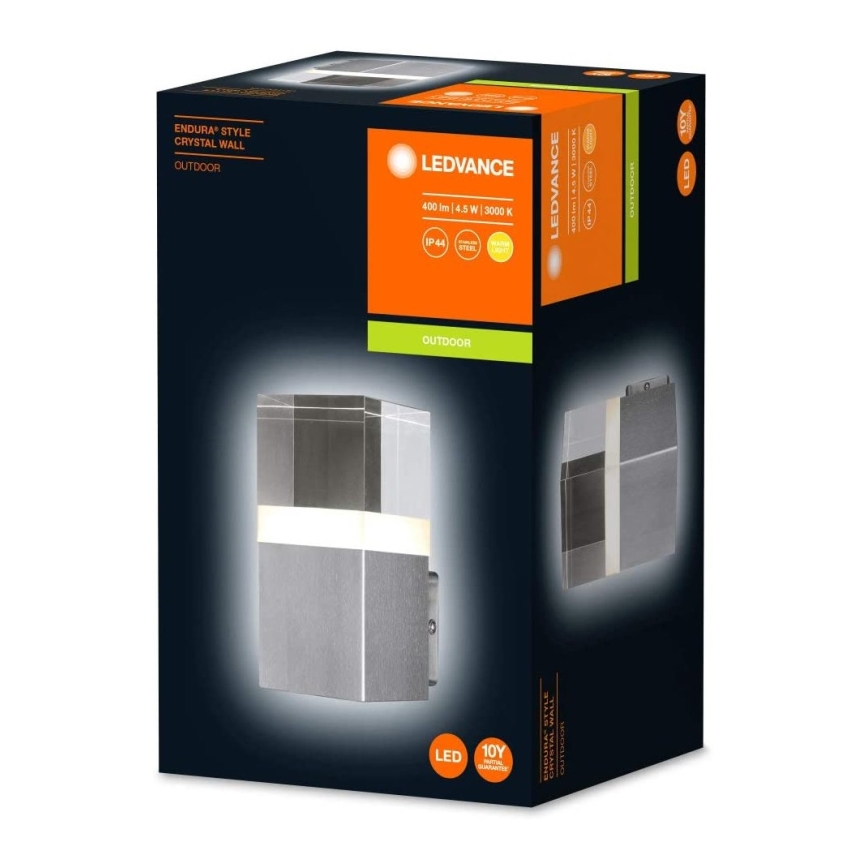 Ledvance - LED Екстериорен аплик CRYSTAL 1xLED/4,5W/230V IP44