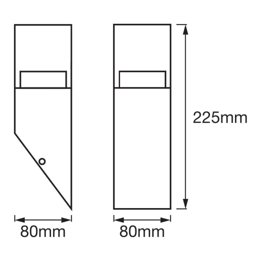Ledvance - LED Екстериорен аплик CRYSTAL 1xLED/4,5W/230V IP44