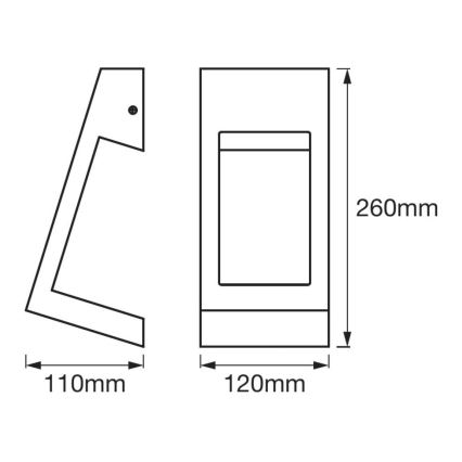 Ledvance - LED Екстериорен аплик EDGE LED/7W/230V IP44