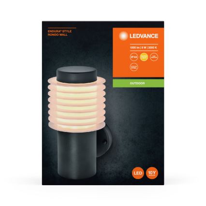 Ledvance - LED Екстериорен аплик ENDURA RONDO LED/9W/230V IP44 антрацит