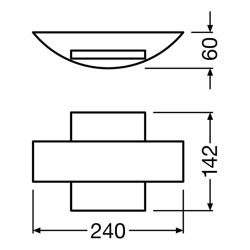 Ledvance - LED Екстериорен аплик SHIELD LED/11W/230V IP44