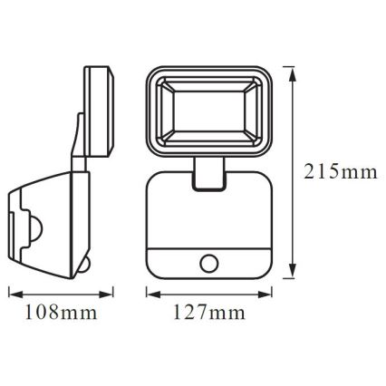Ledvance - LED Екстериорен аплик със сензор BATTERY LED/4W/6V IP54