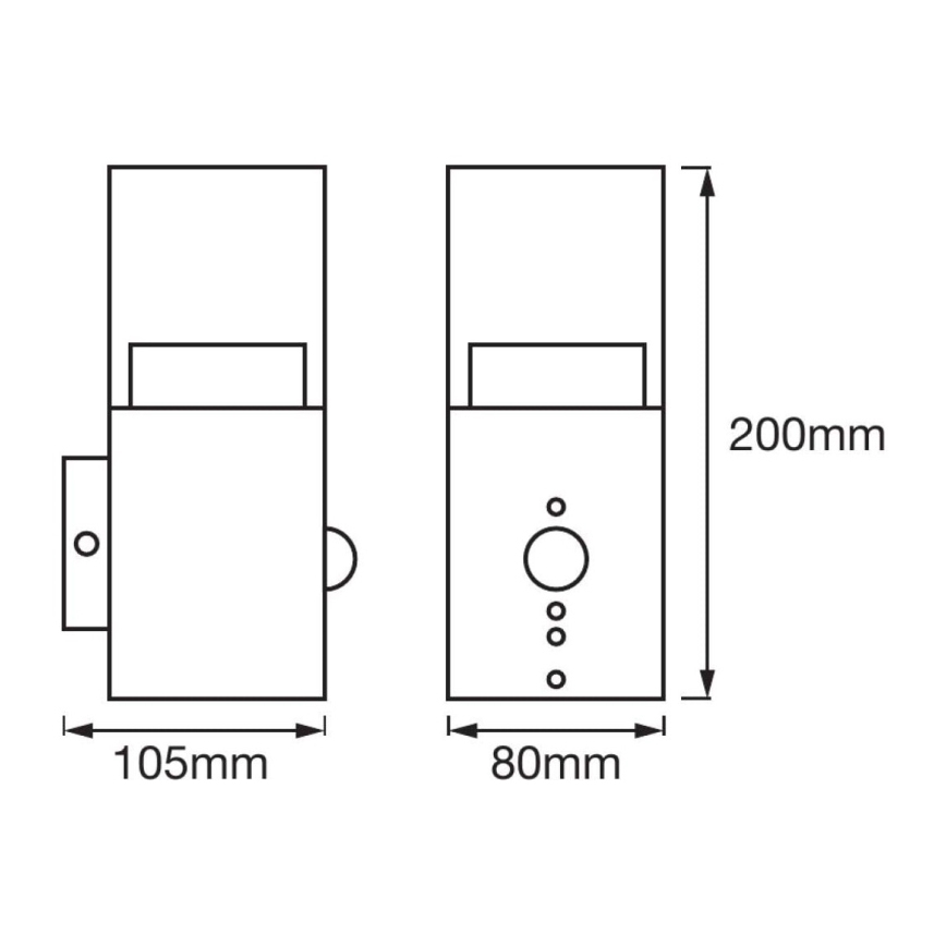 Ledvance - LED Екстериорен аплик със сензор CRYSTAL 1xLED/5W/230V IP44